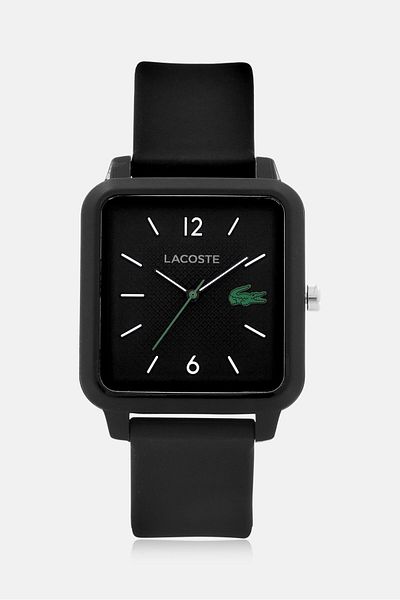 Lacoste Men 2011249 Rubber Strap Watch, 35mm, Black