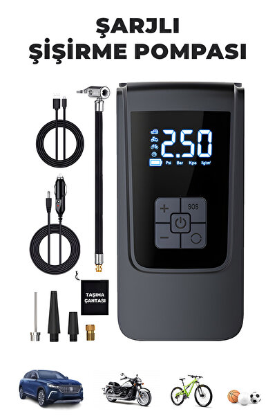 CONOCER Dijital Taşınabilir Kompresör Araç Lastik Top Şişirme Pompası Hava Ko...