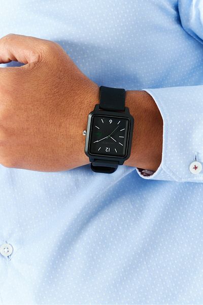 Lacoste Men 2011249 Rubber Strap Watch, 35mm, Black