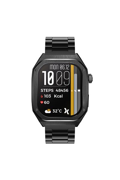 MAXCOM Fw65 Iron S Smartwatch, 1.95” Amoled Screen, 410×502 Resolution, 340 Mah, Calls, Black
