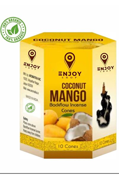 ENJOY SHOP Coconat Mango / Hindistan Cevizi Kokulugeri Akışlı Tütsü Konikleri...