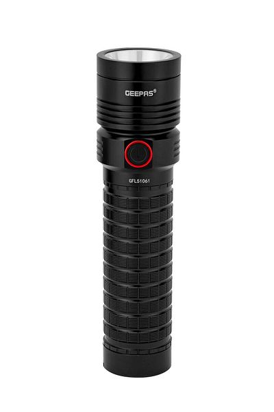 Geepas Rechargeable LED Flashlight With Type C Charging