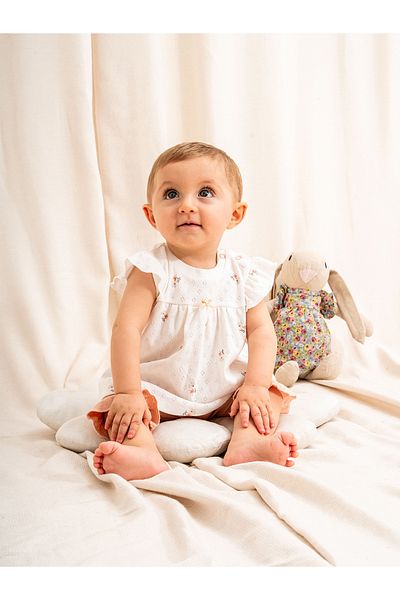 Kidaxi Jacquard Printed 2-Piece Baby Girl Set |   Comfortable and Stylish Daily Combination |   3-24 Months |   Kd53449