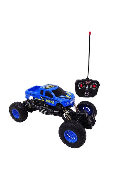 Salamandra Police Car, Rock Crawler, With Lights And Suspension, Blue, Kids