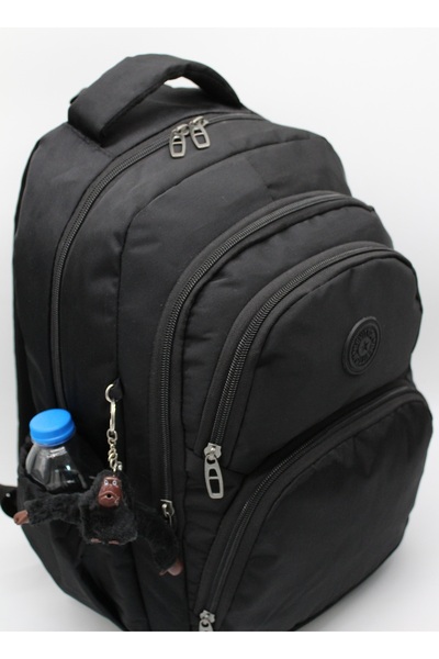 Bevitton Bvt-34600 Su Itici Kumaş Okul Çantası Unisex Sırt Çantası Siyah