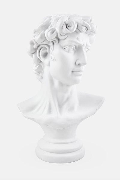 NANETTE LEPORE Polyresin Matte Greek David Statue, White