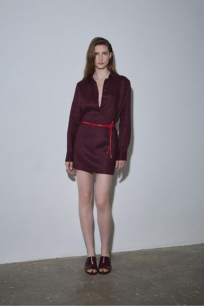 Suud Collection Curea roșie din piele Lior