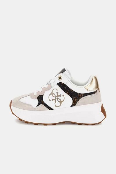 Guess Luckeı Damen Weiß Sneaker Flplucpel12-whıbr