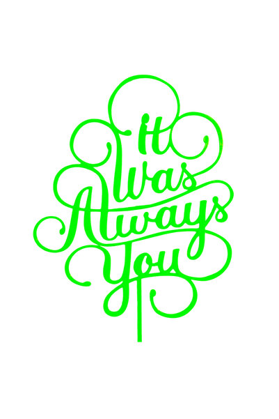 OEM Decoratiune topper tort, "IT WAS ALWAYS YOU" destinat sa fim impreuna, 18...