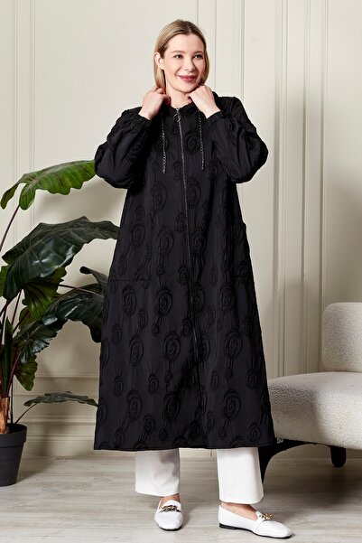 Ferace Women's Plus Size Hooded Jacquard Cap