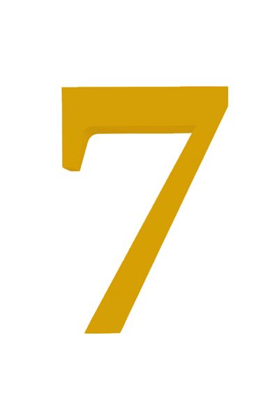 OEM Candle holder cake topper, "7", birthday, 100 X 68 mm gold
