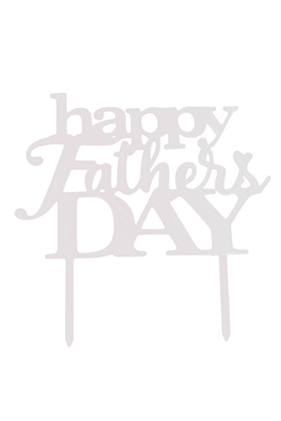 OEM Decoratiune topper tort "Happy fathers day", ziua tatalui, 18.5 x 19 cm A...