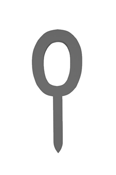 OEM Topper tort, "0", happy anniversary,150 X 62 mm argintiu