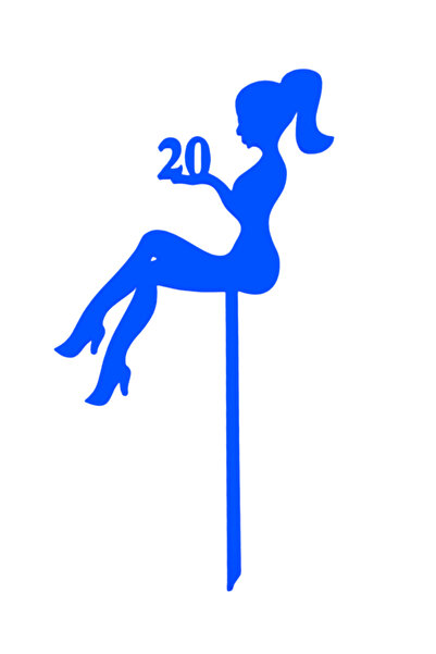 OEM Decoratiune tort, "LADY-20" topper shining lady, eleganta, zi de nastere ...