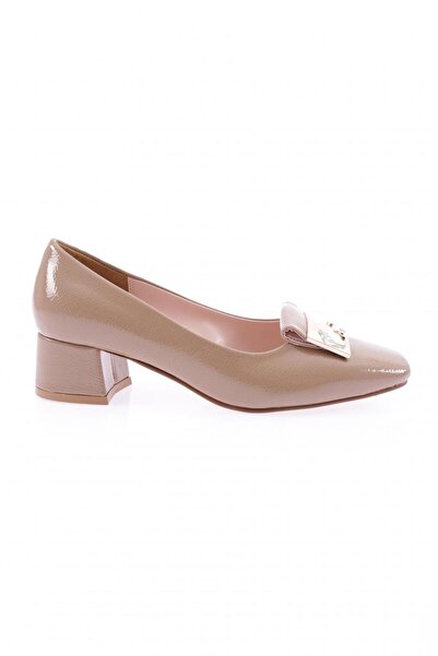 DGN Women's Iron Accessory Heeled Shoes Mink Leather 212152621