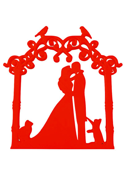 OEM Декорация за торта, "БУЛКА И МЛАДОЖЕНЕЦ" за любители на котки, 15,5 x 15 ...