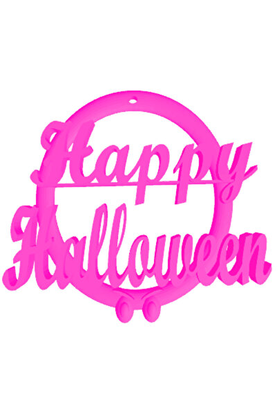 OEM Decoratiune pentru usa, "HAPPY HALOWEEN" intampinare festiva 18 x 16 cm m...