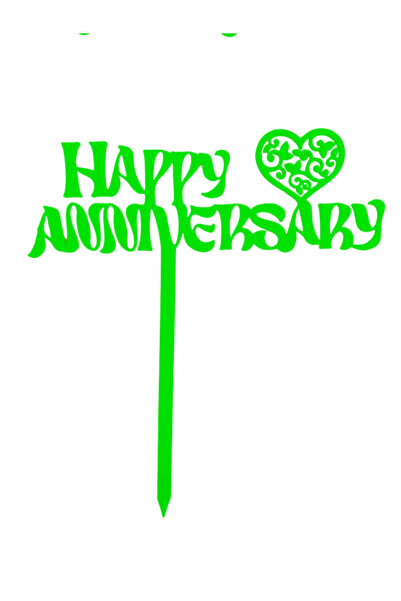 OEM Topper tort, "HAPPY ANNIVERSARY", zi de nastere, aniversare 15, 5 x 13, 8...