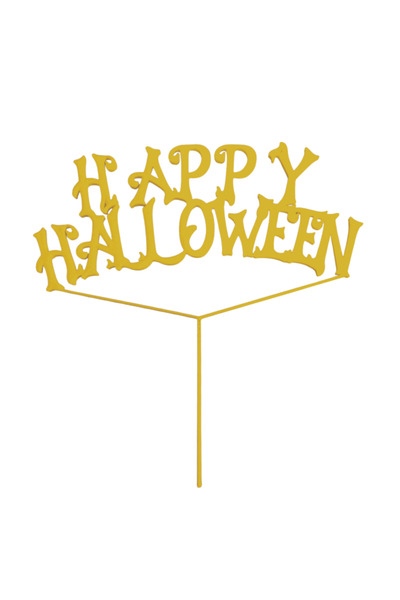 OEM Decoratiune "HAPPY HALOWEEN" Boo-tiful Celebrations, 14 x 13,8 cm auriu