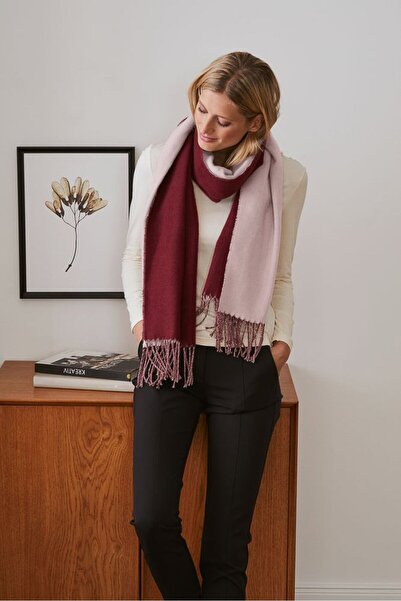 Tchibo Women Knitted Scarf 190 x 50 cm, Burgundy