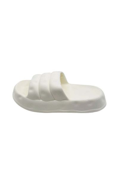 TECOS Women's Beach or Pool Slippers, Size 40-41, White, 25.5 Centimeters, Modern Design