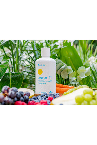 Calivita Ocean 21 Suc de Aloe Vera și Alge, Formulă completă pentru detoxifiere, vitalitate și imunitate, 946 ml