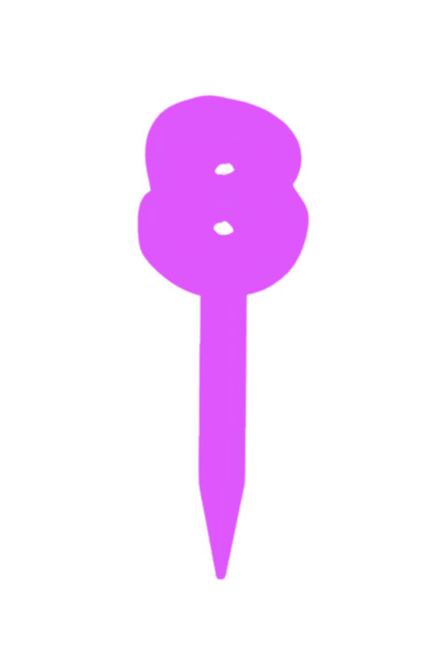 OEM Topper tort, "8", zi de nastere, aniversare,150 X 53 mm mov deschis