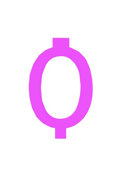 OEM Candle holder cake topper, "0", birthday, 100 X 64 mm light purple