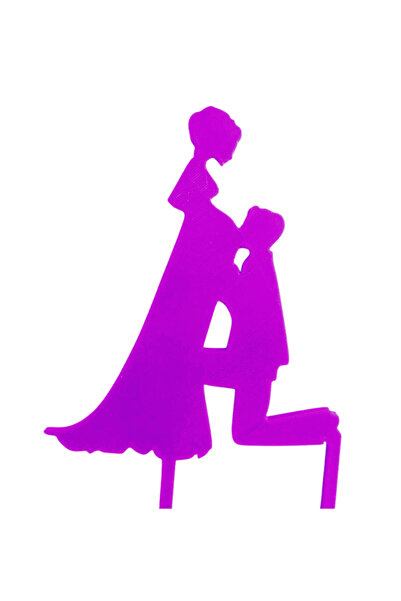 OEM Decoratiune topper tort, "MIRE SI MIREASA" bucurie in asteptare, 17 x 11,...