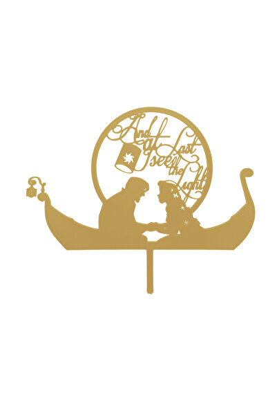 OEM Decoratiune topper tort, "AND AT LAST I SEE THE LIGHT", disney couple, 15...