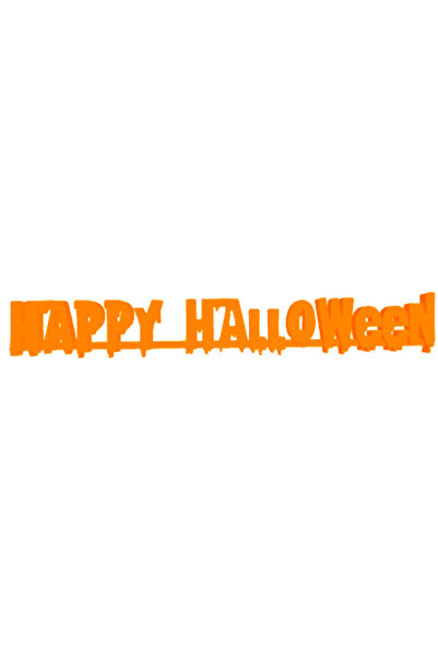 OEM Decoratiune "HAPPY HALOWEEN" dance of the spooky letters 19 x 3 cm portoc...