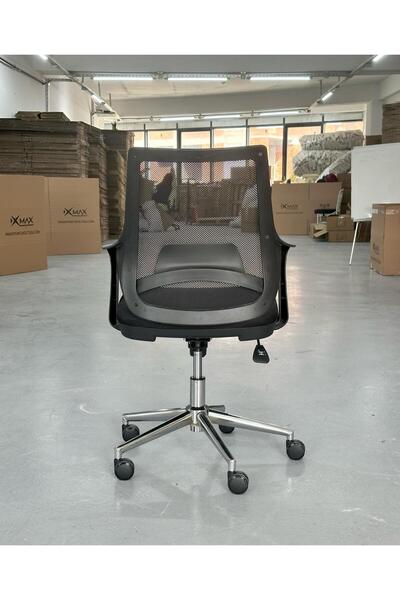 XMAX Oxford Siyah File Terletmez Bilgisayar Sandalyesi Çalışma Koltuğu - 100 Kg Taşır