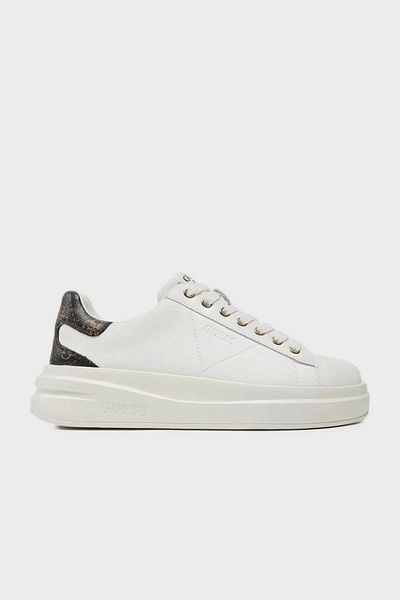 Guess Elbina Echtes Leder Sneaker Schuhe FLJELBFAL12 SHOES FLJELB FAL12 WHBRO