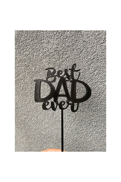 OEM Decoratiune topper tort "Best dad Ever", Cel mai bun tata, 10 x 12 cm, pi...