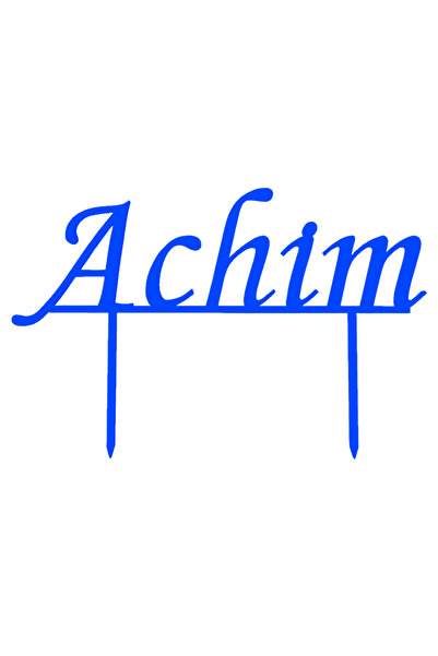 OEM Topper tort, "ACHIM", zi de nastere, aniversare 11,3 x 17,2 cm cm albastru