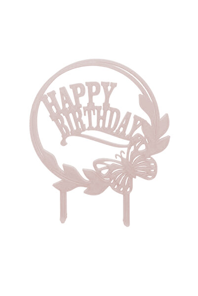 OEM Decoratiune topper, "Happy birthday Butterfly", pentru fetite, tematica f...