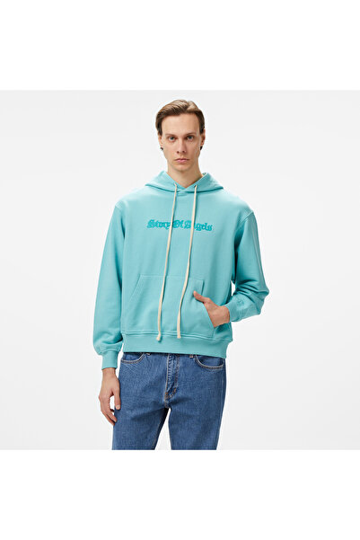 SOA Story of Angels Gold Angel Hand-Dye Men's Blue Sweatshirt