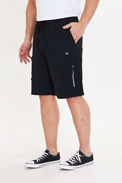 Marco Ferry Erkek StretchFit Kargo Cepli Esnek Şort Siyah 6040-S