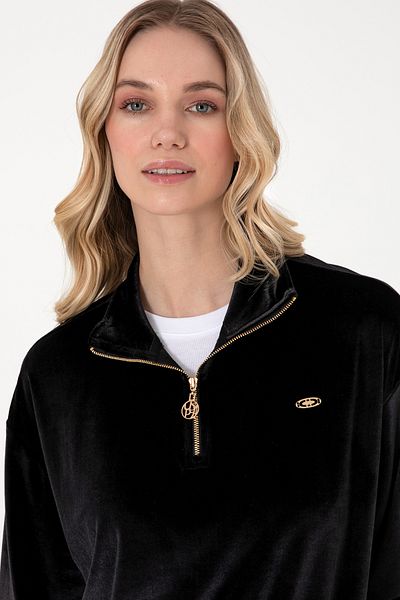 U.S. Polo Assn. Women's Black Sweatshirt 50292400-Vr046