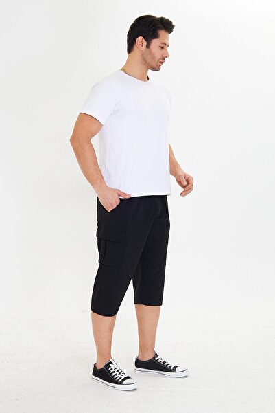 Marco Ferry Erkek StretchFit Kargo Cepli Esnek Kapri Siyah 6035-S