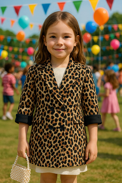 Hilal Akıncı Kids Блейзер з леопардовим принтом