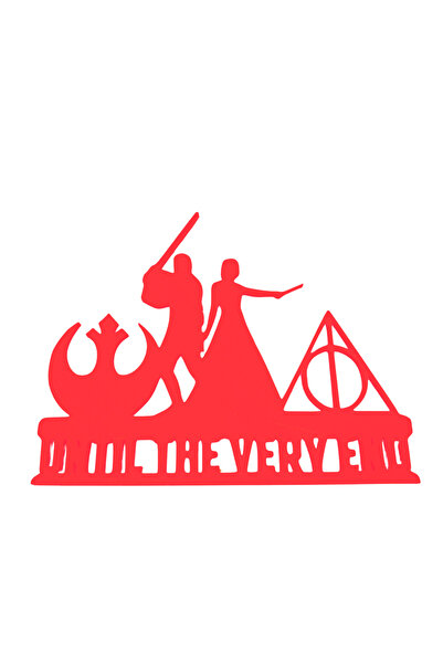 OEM Decoratiune topper tort nunta, Until the very end, rosu 15 x 18 cm