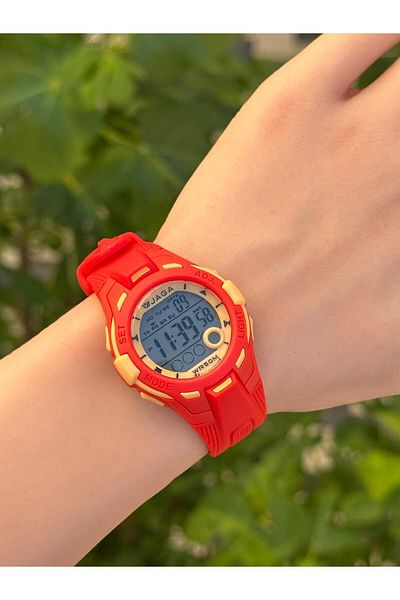 Jaga Digital 2 Years Warranty Alarm+Stopwatch+Light and 5 Atm Teenager Sport Children Wrist Watch with Calendar Jg007