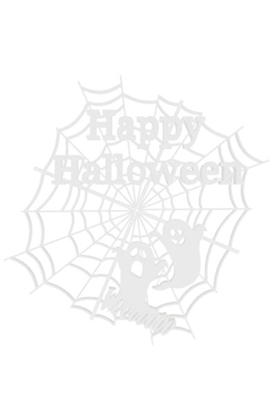 OEM Decoratiune "HAPPY HALOWEEN" spiderweb and ghost, farmecul serii 18 x 17 ...