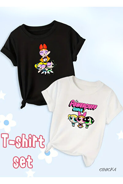 OTNICKA Custom Design Powerpuff Girls 2 Pack Kids T-Shirt