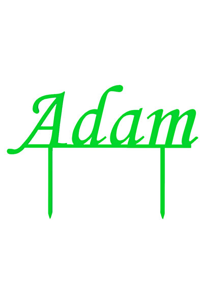 OEM Topper tort, "ADAM", zi de nastere, aniversare 11,3 x 16,1 cm verde