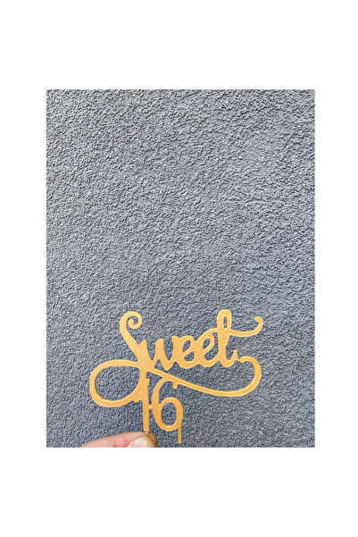 OEM Decoratiune tort, "SWEET 16", topper inflorirea frumoasei varste, 9,7 x 1...