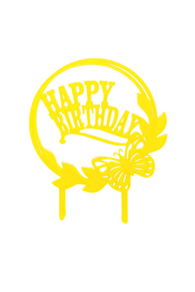 OEM Decoratiune topper, "Happy birthday Butterfly", pentru fetite, tematica f...