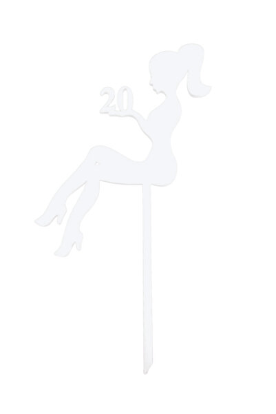 OEM Decoratiune tort, "LADY-20" topper shining lady, eleganta, zi de nastere ...