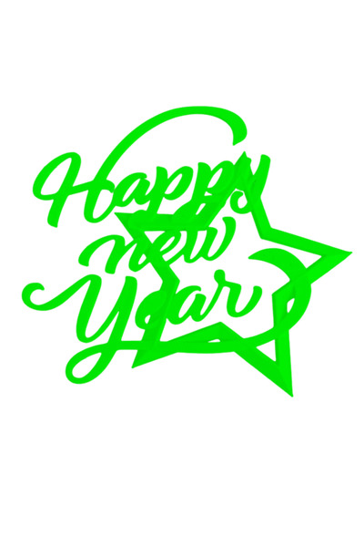 OEM Decoratiune tort, "HAPPY NEW YEAR", topper sarbatoare a inceputului, 13 x...